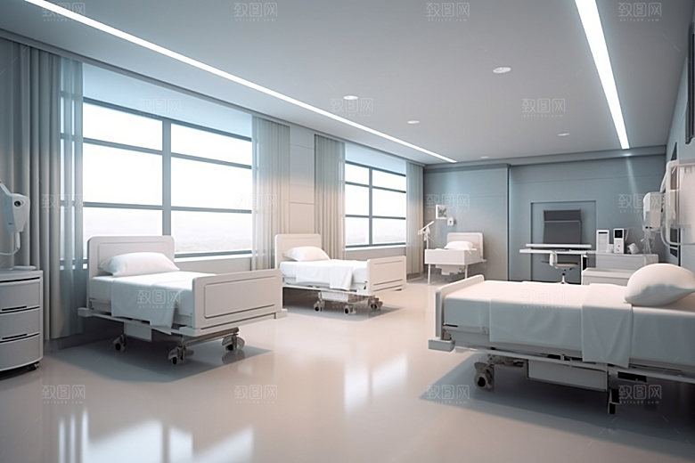 医院病房治疗简约效果图