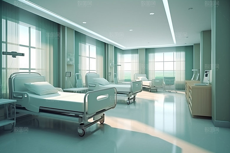 医院病房医疗简约效果图