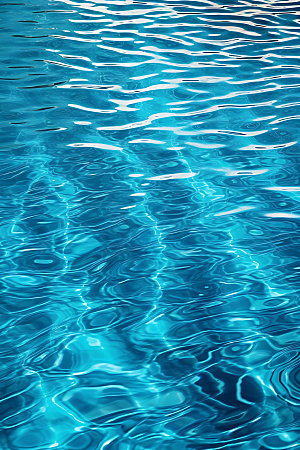 蓝色游泳池通透泳池水面摄影图
