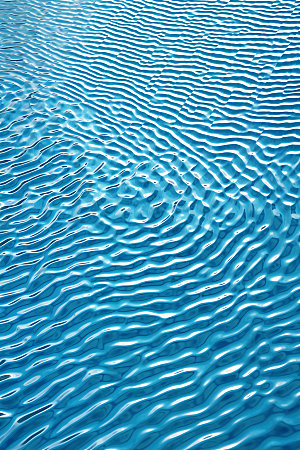 蓝色游泳池波光通透摄影图