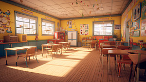 幼儿园教室装修温馨效果图