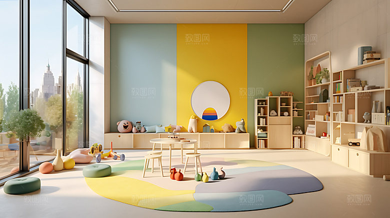 幼儿园教室可爱温馨效果图