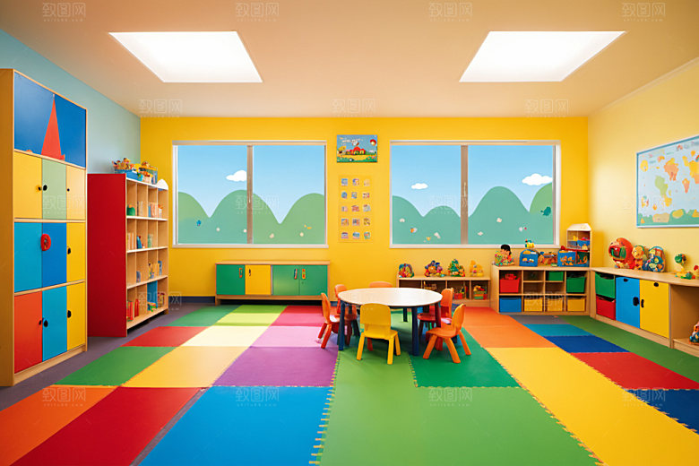 幼儿园教室童趣温馨摄影图