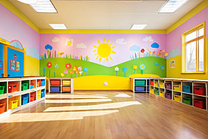 幼儿园教室学校可爱摄影图
