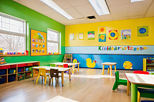 幼儿园教室可爱室内摄影图