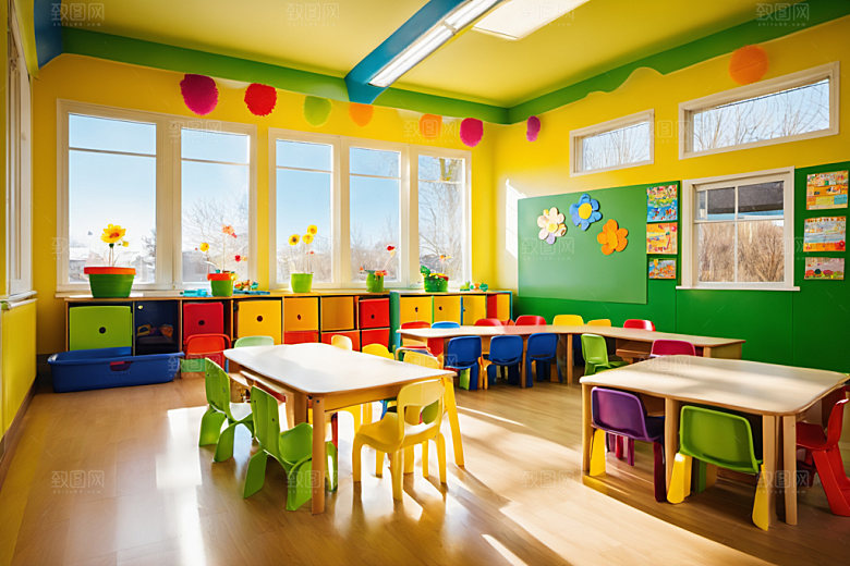 幼儿园教室学校幸福摄影图