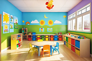 幼儿园教室学校幼教摄影图
