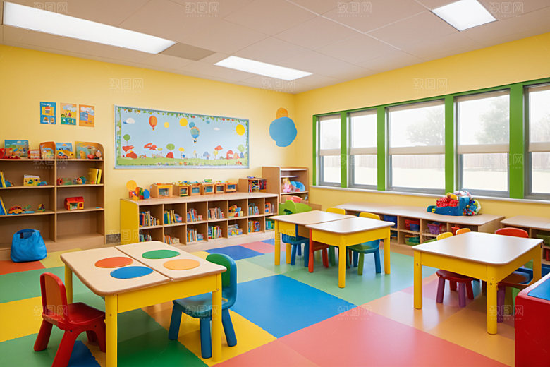 幼儿园教室高清学校摄影图