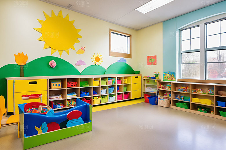 幼儿园教室学校托儿所摄影图