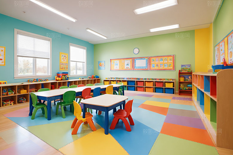 幼儿园教室室内可爱摄影图