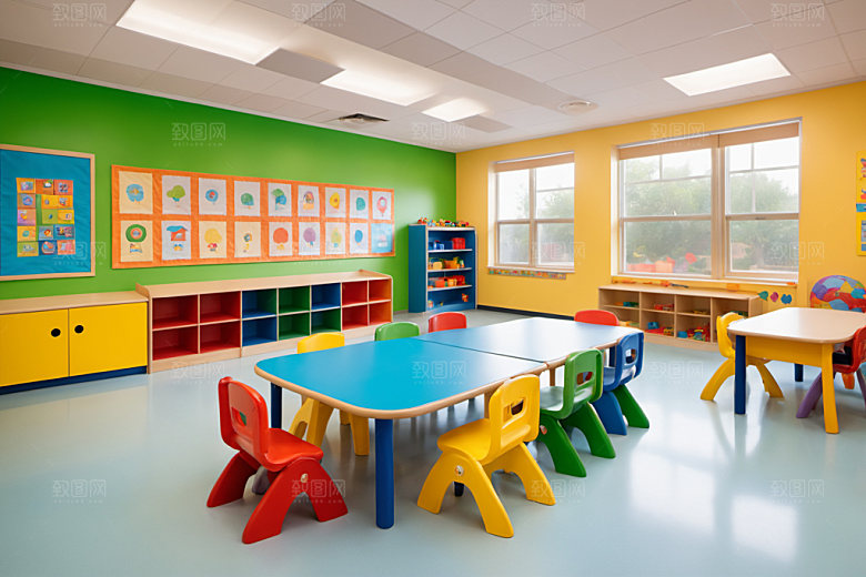 幼儿园教室童趣学校摄影图