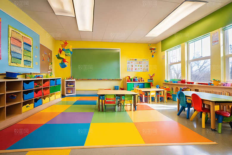 幼儿园教室幸福学校摄影图