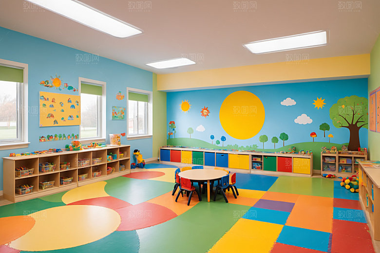 幼儿园教室室内童趣摄影图