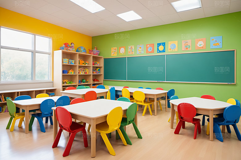 幼儿园教室学校幸福摄影图