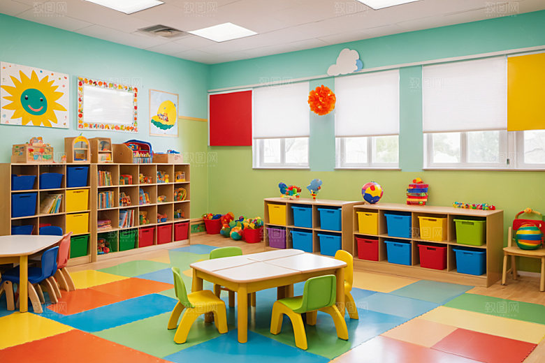 幼儿园教室学校场景摄影图