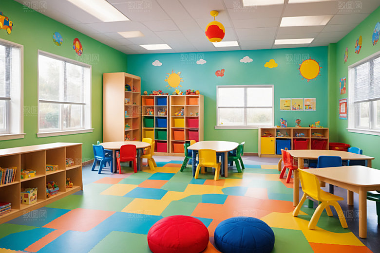 幼儿园教室高清可爱摄影图