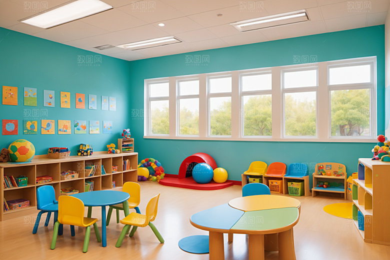 幼儿园教室幼教学校摄影图