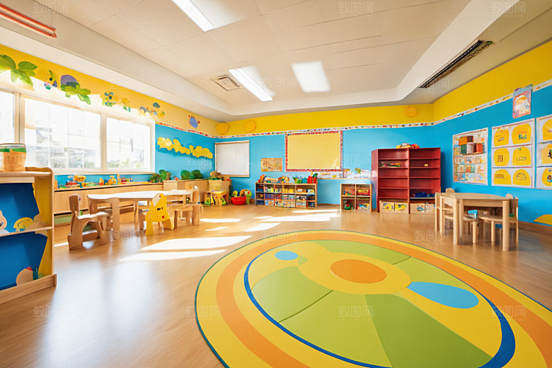 幼儿园教室学校温馨摄影图