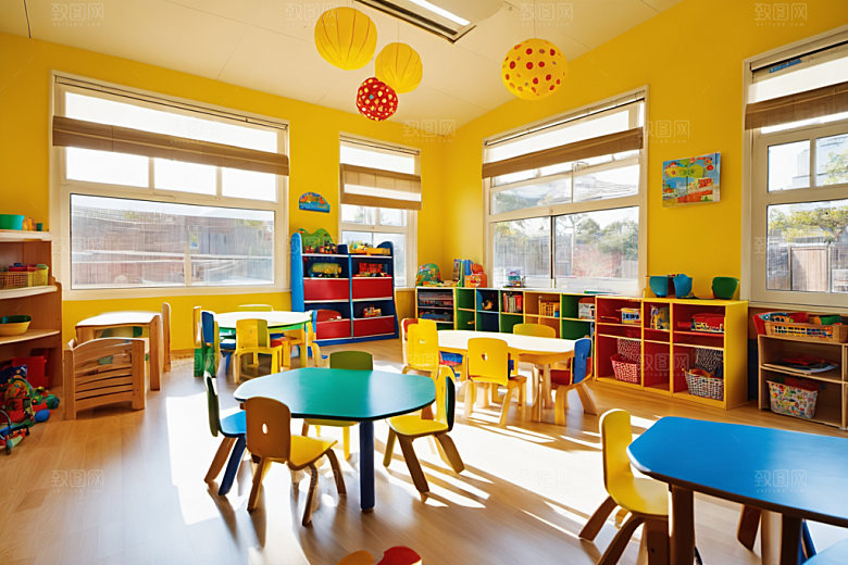 幼儿园教室室内学校摄影图