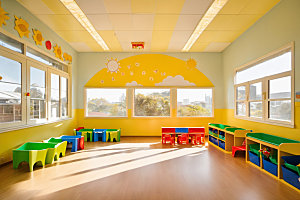 幼儿园教室高清场景摄影图