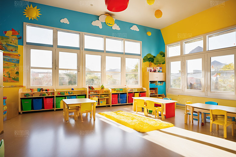 幼儿园教室高清学校摄影图