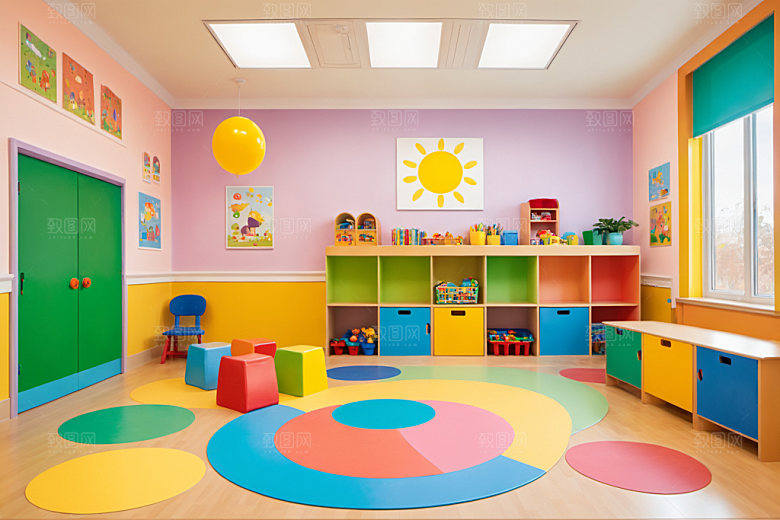 幼儿园教室温馨高清摄影图