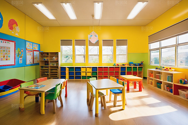 幼儿园教室室内童趣摄影图