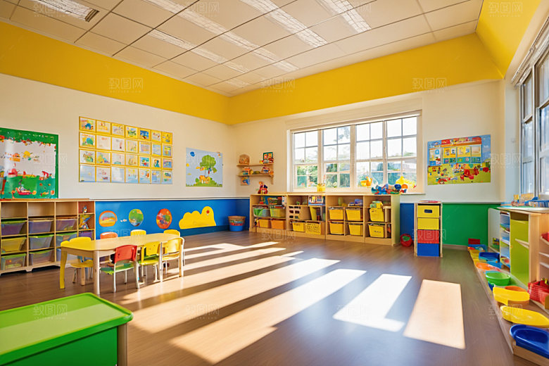 幼儿园教室学校幼教摄影图