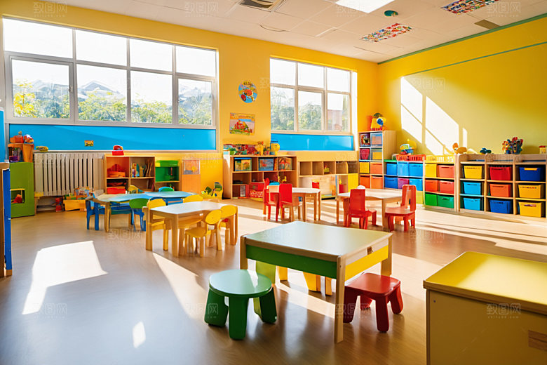 幼儿园教室童趣学校摄影图