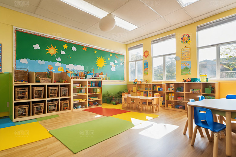 幼儿园教室高清学校摄影图