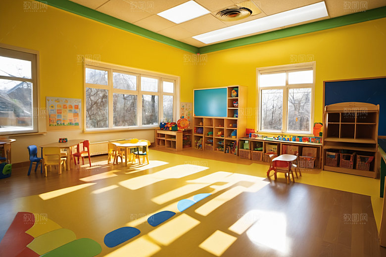 幼儿园教室童趣学校摄影图