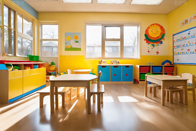 幼儿园教室可爱高清摄影图