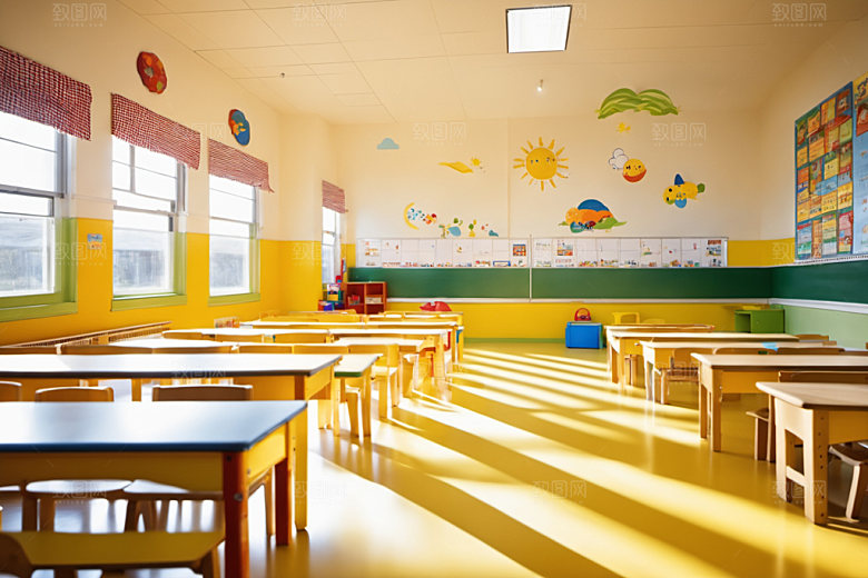 幼儿园教室学校可爱摄影图