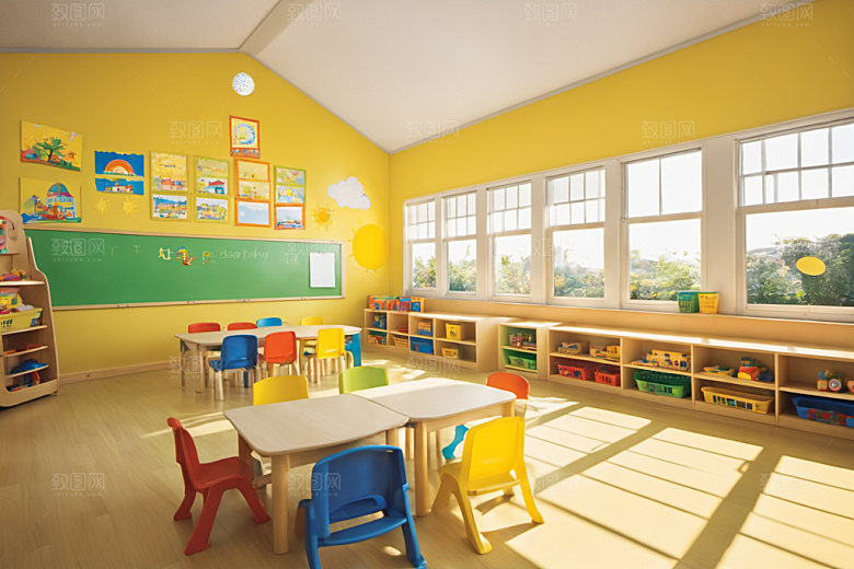 幼儿园教室学校幼教摄影图