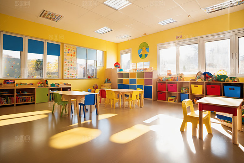 幼儿园教室学校幸福摄影图