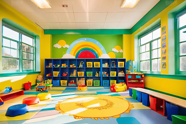 幼儿园教室托儿所学校摄影图
