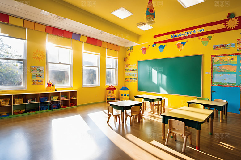 幼儿园教室童趣可爱摄影图