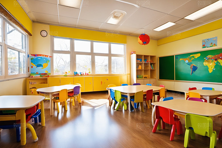 幼儿园教室学校托儿所摄影图