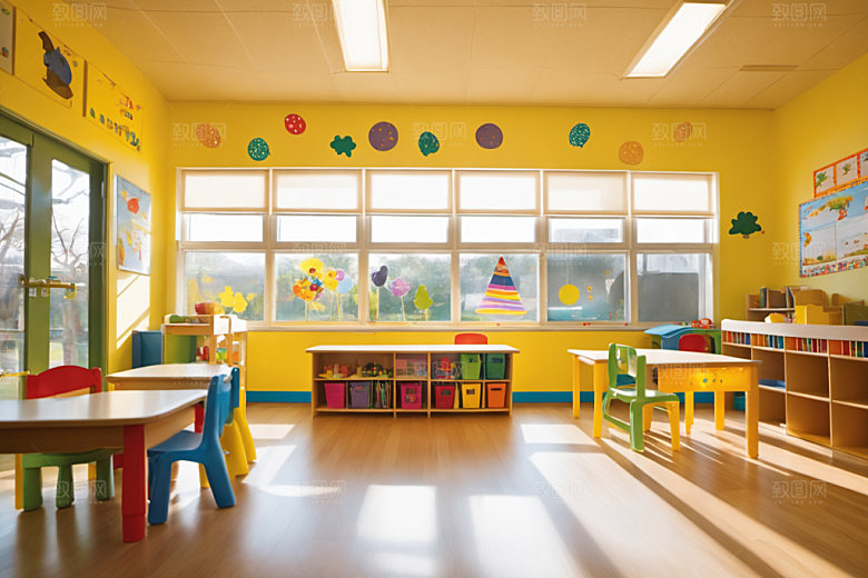 幼儿园教室室内童趣摄影图
