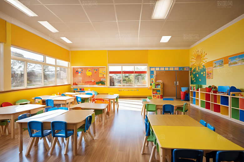 幼儿园教室高清可爱摄影图