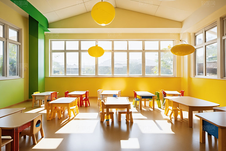 幼儿园教室高清托儿所摄影图