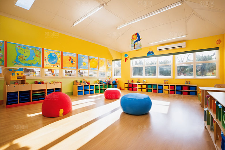 幼儿园教室可爱高清摄影图