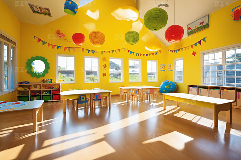 幼儿园教室童趣学校摄影图