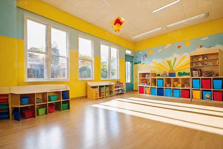 幼儿园教室幸福学校摄影图