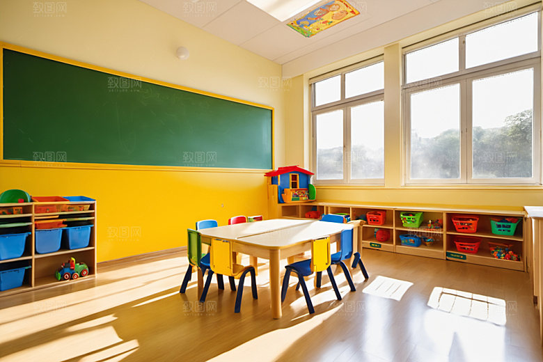 幼儿园教室童趣学校摄影图
