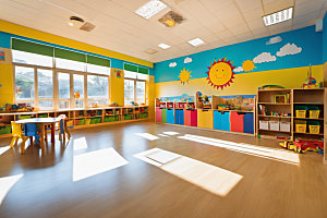 幼儿园教室学校高清摄影图
