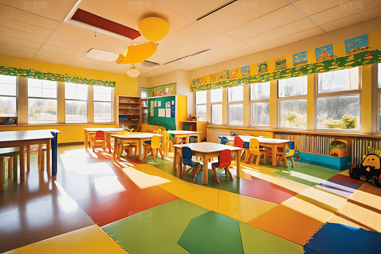 幼儿园教室学校托儿所摄影图