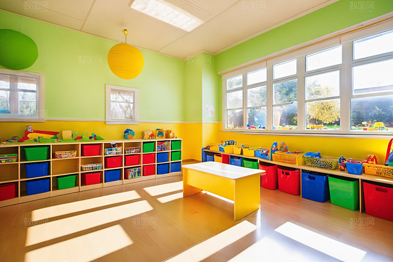 幼儿园教室托儿所高清摄影图
