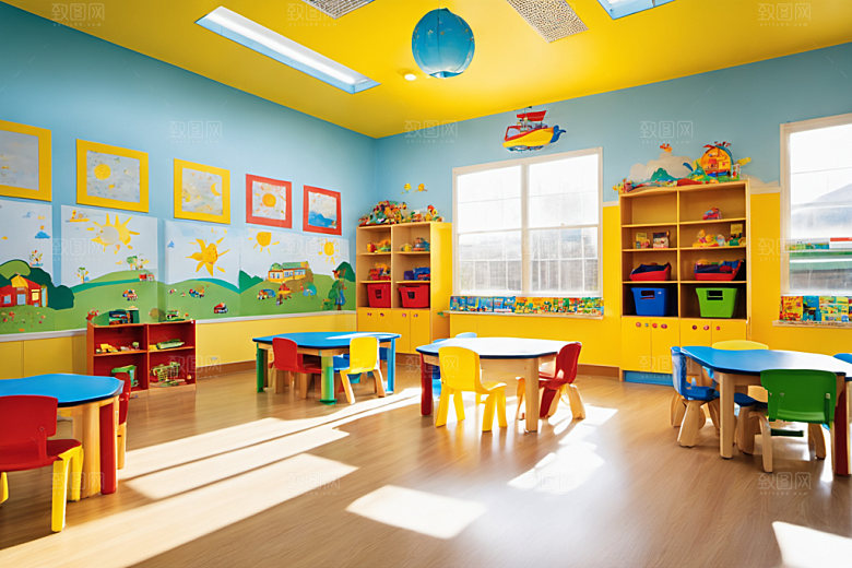 幼儿园教室高清可爱摄影图