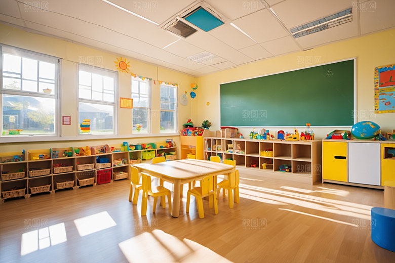 幼儿园教室温馨高清摄影图
